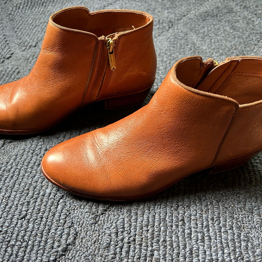 Sam Edelman Brown Leather Ankle Boots